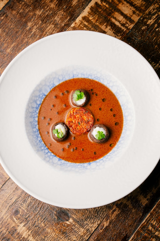 Tomato Soup with Meatballs